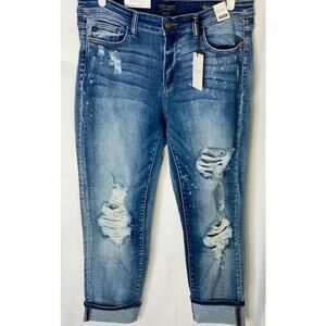 NWT Judy Blue Boyfriend Fit Women’s Blue Jeans - Size 11